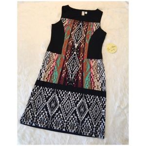 Print Stretch Dress, M